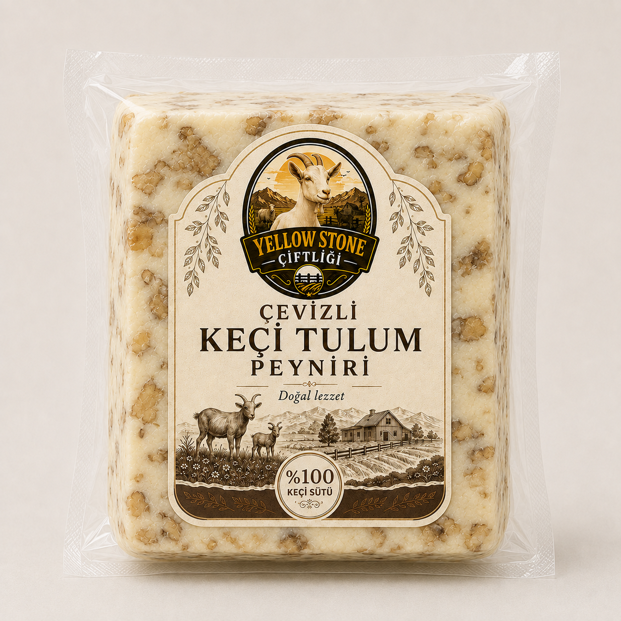 Cevizli Keçi Tulum Peyniri – Vakumlu Paket