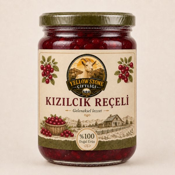 Geleneksel Kızılcık Reçeli – Cam Kavanoz
