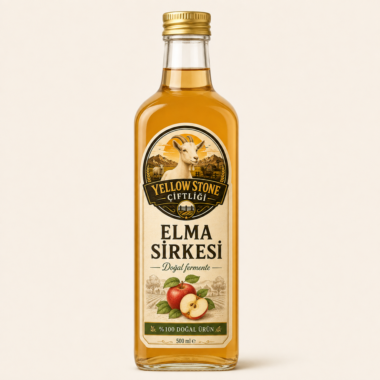 Doğal Fermantasyon Elma Sirkesi – Cam Şişe